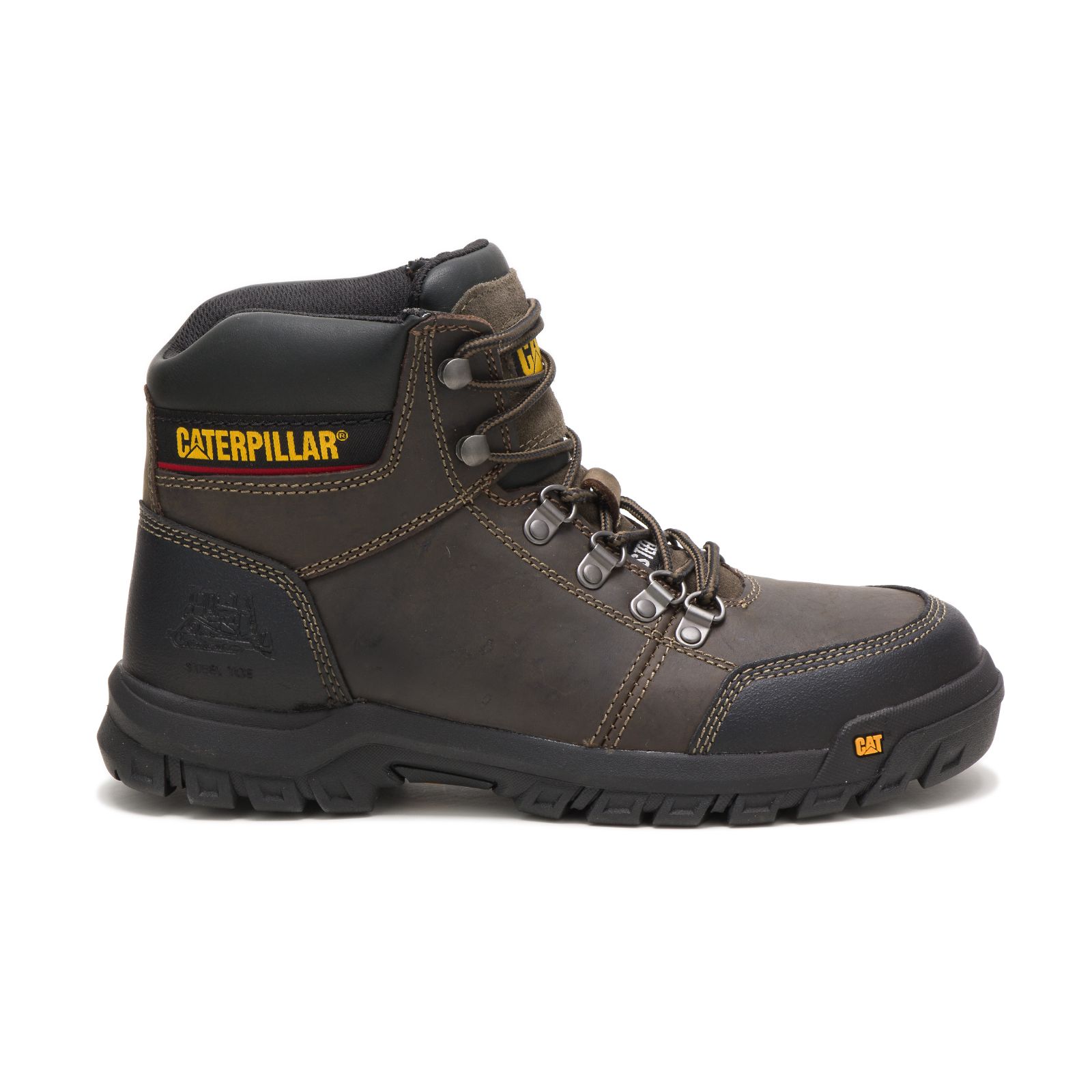 Caterpillar Outline Steel Toe - Mens Steel Toe Boots - Dark Grey - NZ (497OVNYXB)